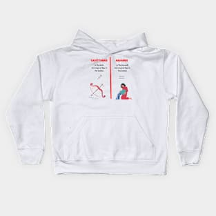 Zodiac Sagittarius & aquaris Kids Hoodie